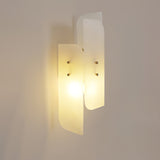 Modern Alabaster and Brass Vertical Wall Sconce Luxury Stone Bracket Lamp