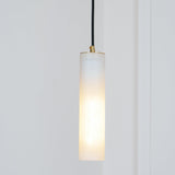 Modern Alabaster Cylinder Pendant Light Minimalist Natural Stone Droplet Hanging Lamp