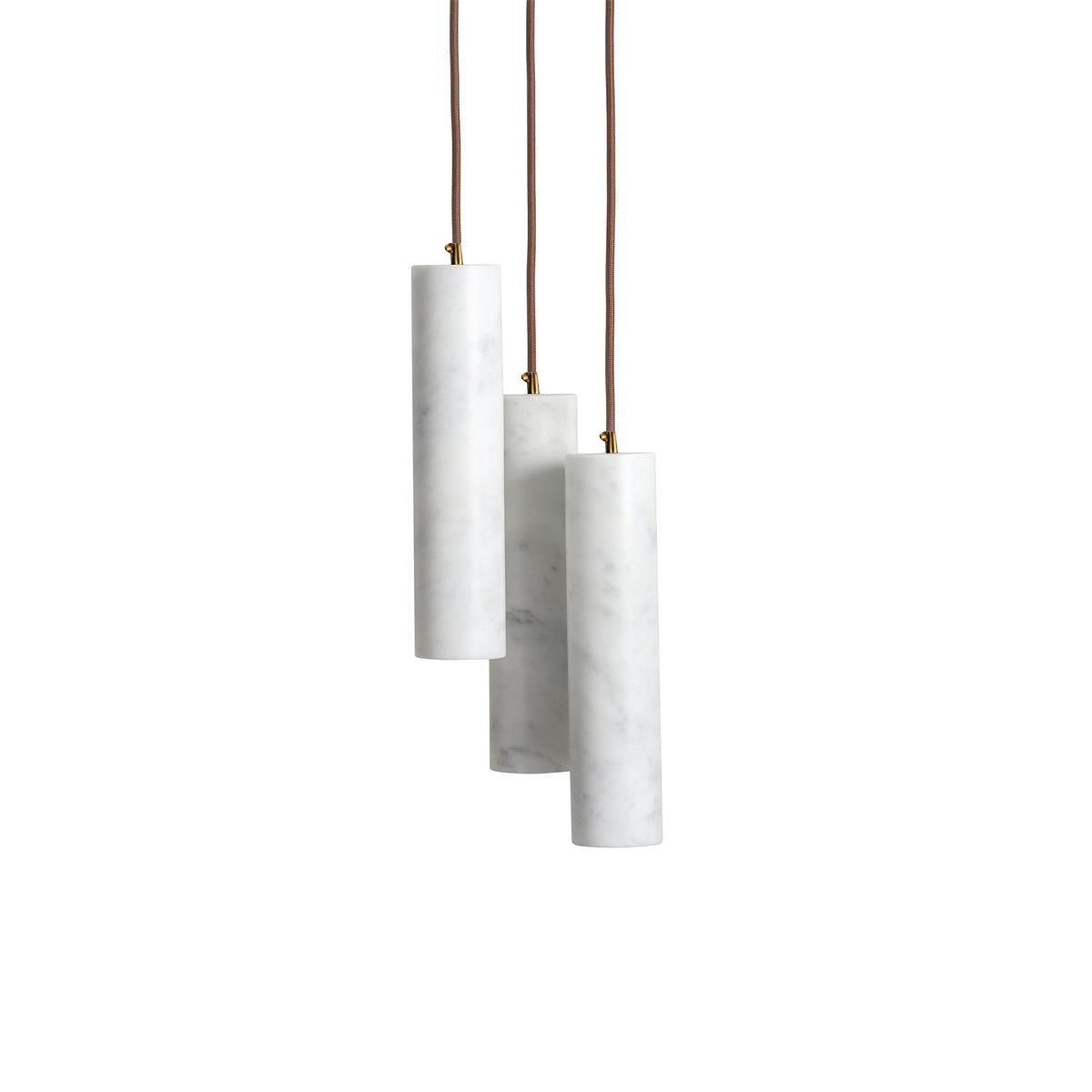 Modern Alabaster Cylinder Pendant Light Minimalist Natural Stone Droplet Hanging Lamp