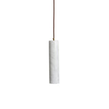 Modern Alabaster Cylinder Pendant Light Minimalist Natural Stone Droplet Hanging Lamp