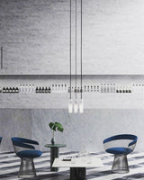 Modern Alabaster Cylinder Pendant Light Minimalist Natural Stone Droplet Hanging Lamp