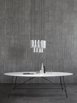 Modern Alabaster Cylinder Pendant Light Minimalist Natural Stone Droplet Hanging Lamp