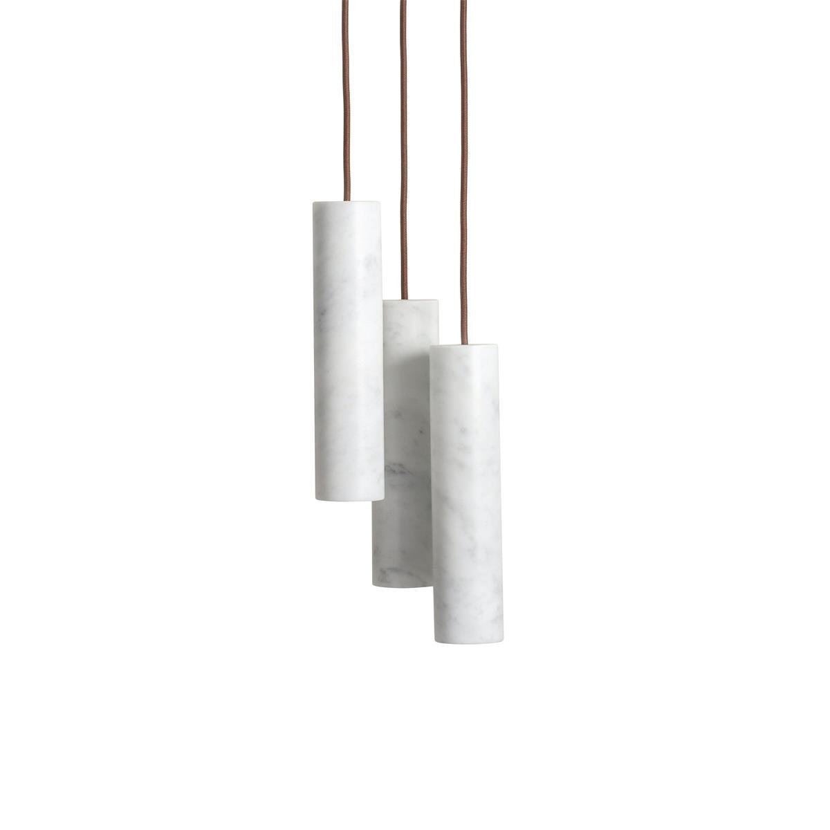 Modern Alabaster Cylinder Pendant Light Minimalist Natural Stone Droplet Hanging Lamp