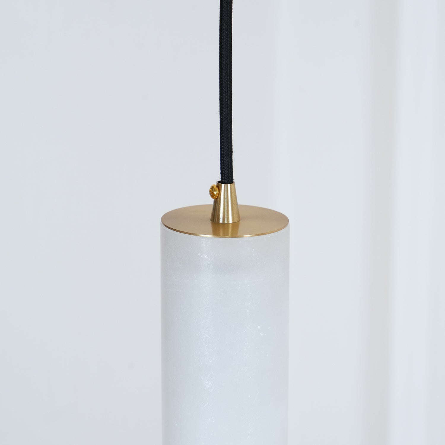 Modern Alabaster Cylinder Pendant Light Minimalist Natural Stone Droplet Hanging Lamp
