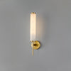 Modern Alabaster Cylinder Wall Sconce with Antique Brass Finish for Luxury Hallway and Bedroom Lighting