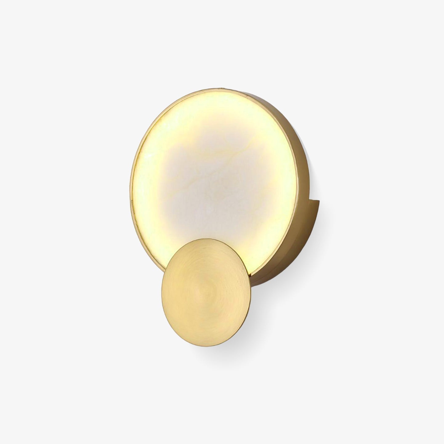 Modern Alabaster LED Wall Lamp Gold Sconce Set of Two for Living Room and Bedroom