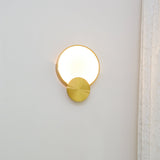 Modern Alabaster LED Wall Lamp Gold Sconce Set of Two for Living Room and Bedroom