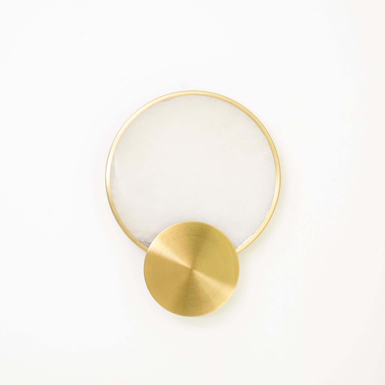Modern Alabaster LED Wall Lamp Gold Sconce Set of Two for Living Room and Bedroom
