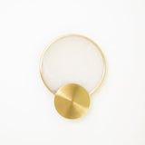 Modern Alabaster LED Wall Lamp Gold Sconce Set of Two for Living Room and Bedroom