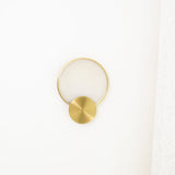 Modern Alabaster LED Wall Lamp Gold Sconce Set of Two for Living Room and Bedroom