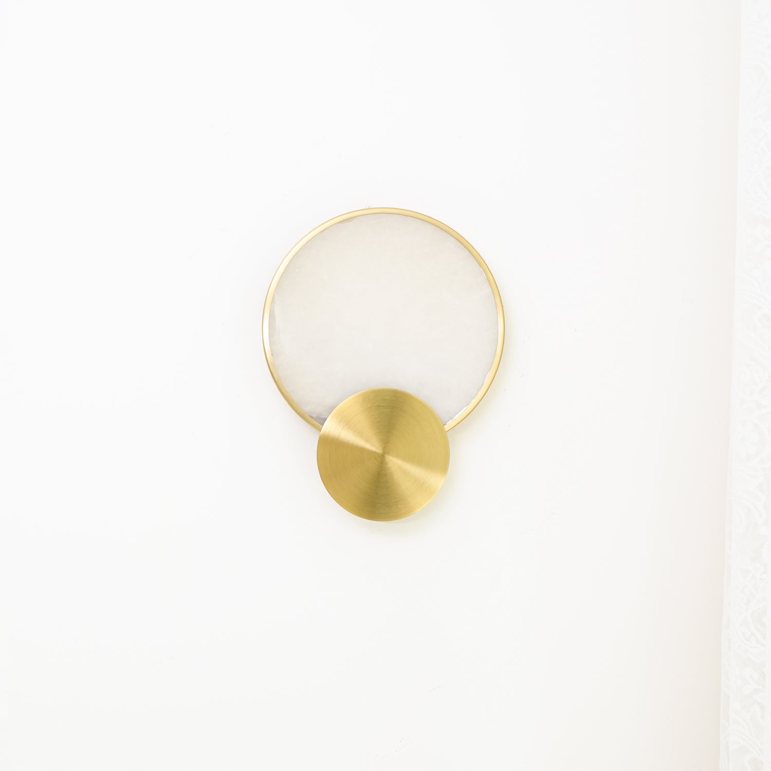 Modern Alabaster LED Wall Lamp Gold Sconce Set of Two for Living Room and Bedroom