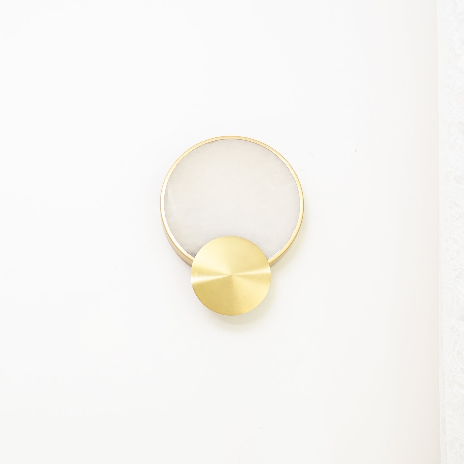 Modern Alabaster LED Wall Lamp Gold Sconce Set of Two for Living Room and Bedroom