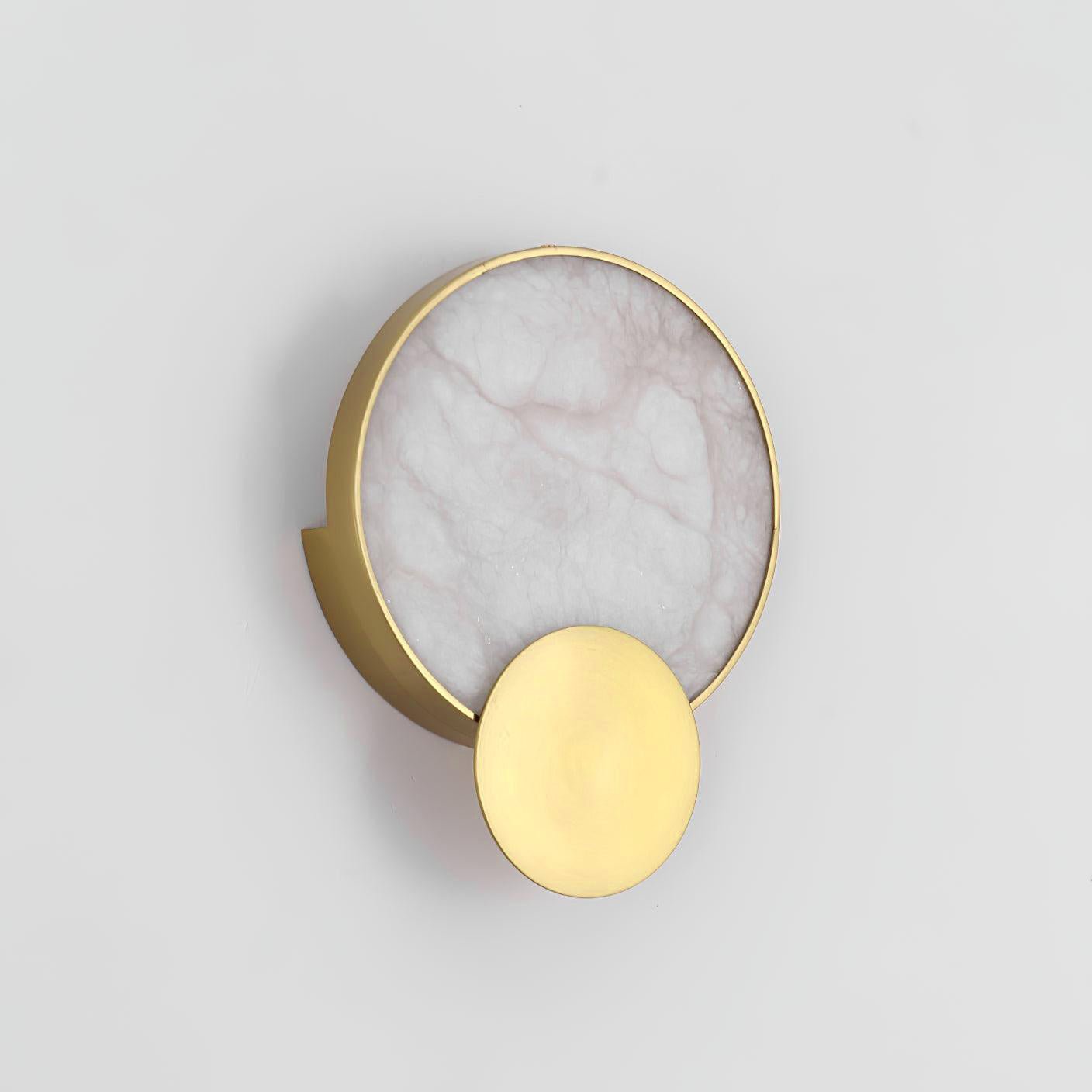 Modern Alabaster LED Wall Lamp Gold Sconce Set of Two for Living Room and Bedroom