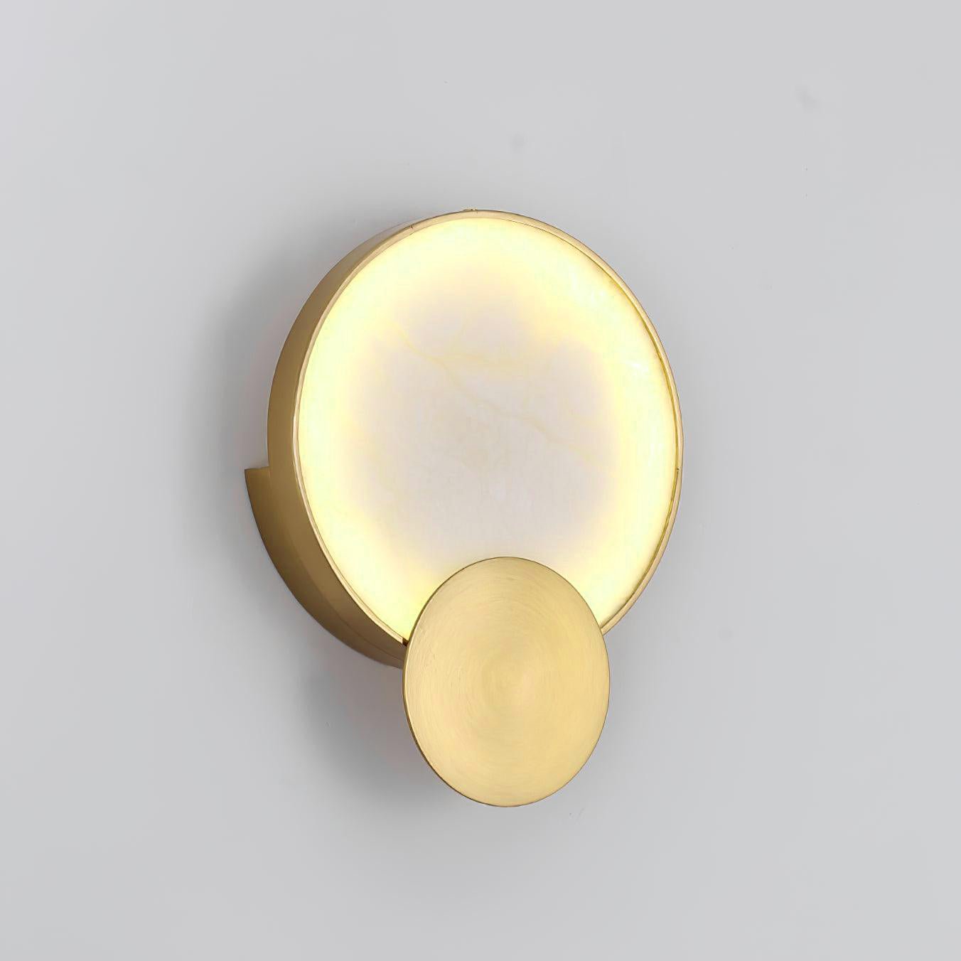 Modern Alabaster LED Wall Lamp Gold Sconce Set of Two for Living Room and Bedroom