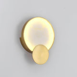 Modern Alabaster LED Wall Lamp Gold Sconce Set of Two for Living Room and Bedroom