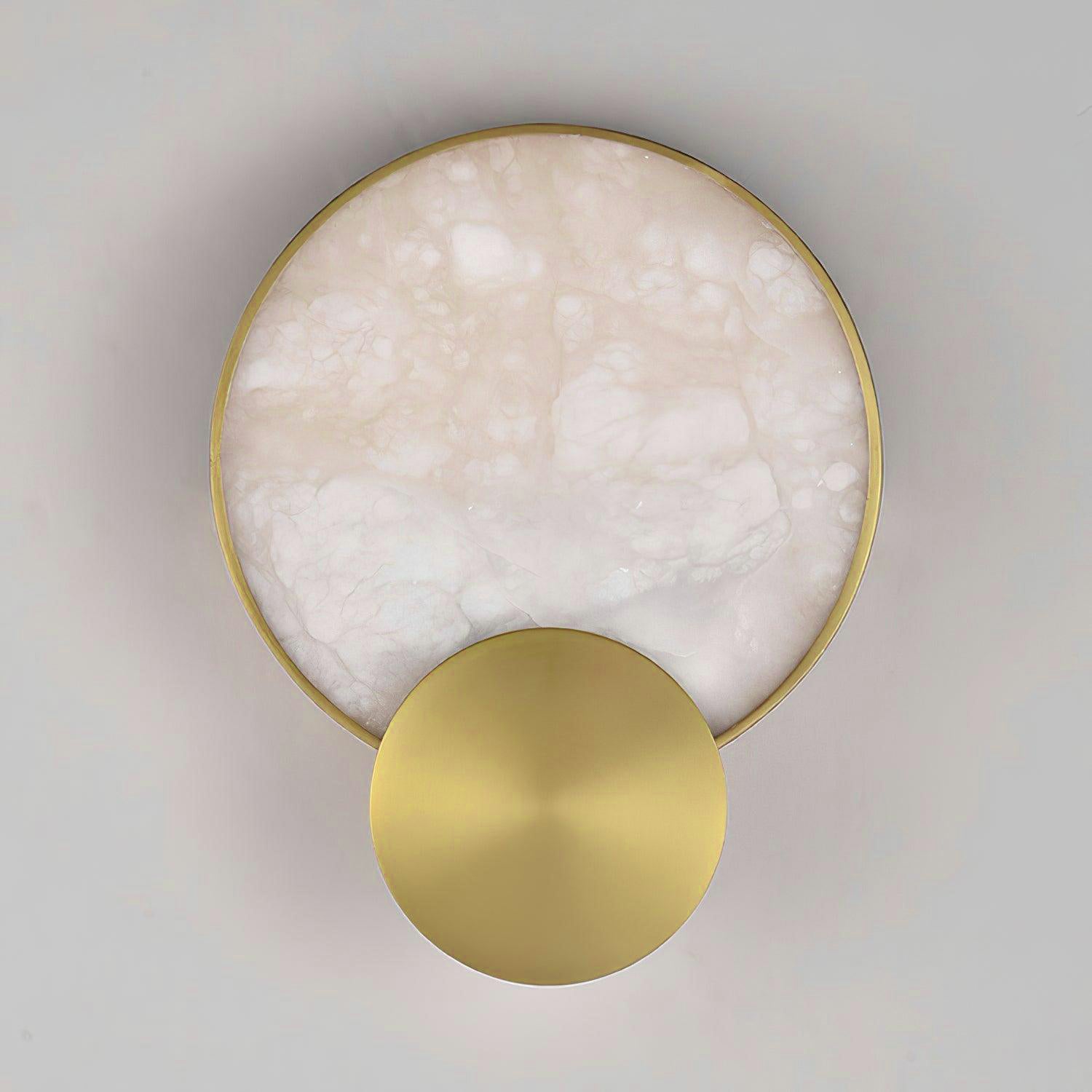 Modern Alabaster LED Wall Lamp Gold Sconce Set of Two for Living Room and Bedroom
