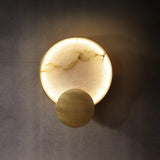 Modern Alabaster LED Wall Lamp Gold Sconce Set of Two for Living Room and Bedroom