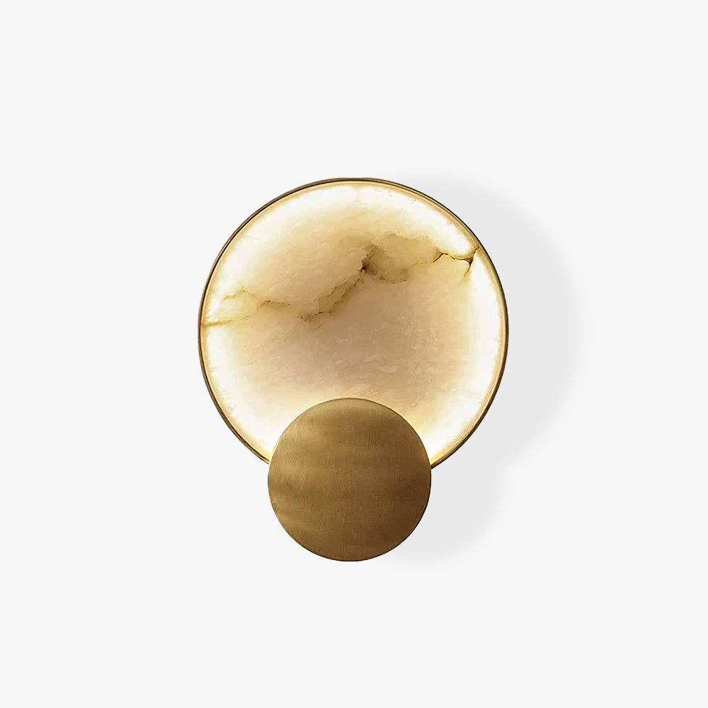 Modern Alabaster LED Wall Lamp Gold Sconce Set of Two for Living Room and Bedroom