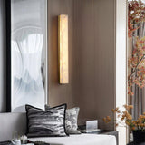 Modern Alabaster LED Wall Sconce Luxury Natural Stone Brass Sconce Light for Indoor Decor