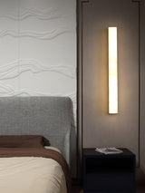 Modern Alabaster LED Wall Sconce Luxury Natural Stone Brass Sconce Light for Indoor Decor