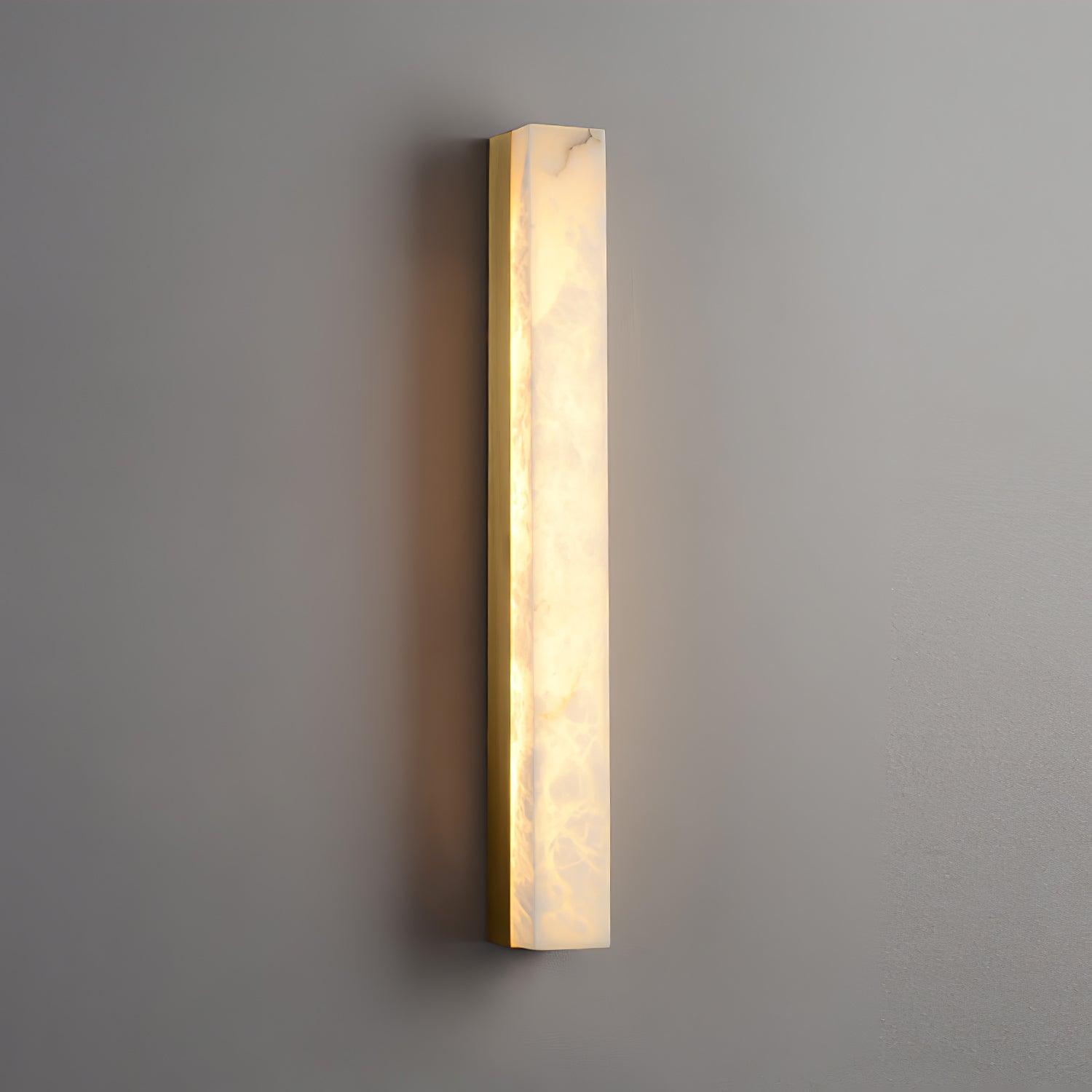 Modern Alabaster LED Wall Sconce Luxury Natural Stone Brass Sconce Light for Indoor Decor