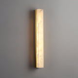 Modern Alabaster LED Wall Sconce Luxury Natural Stone Brass Sconce Light for Indoor Decor