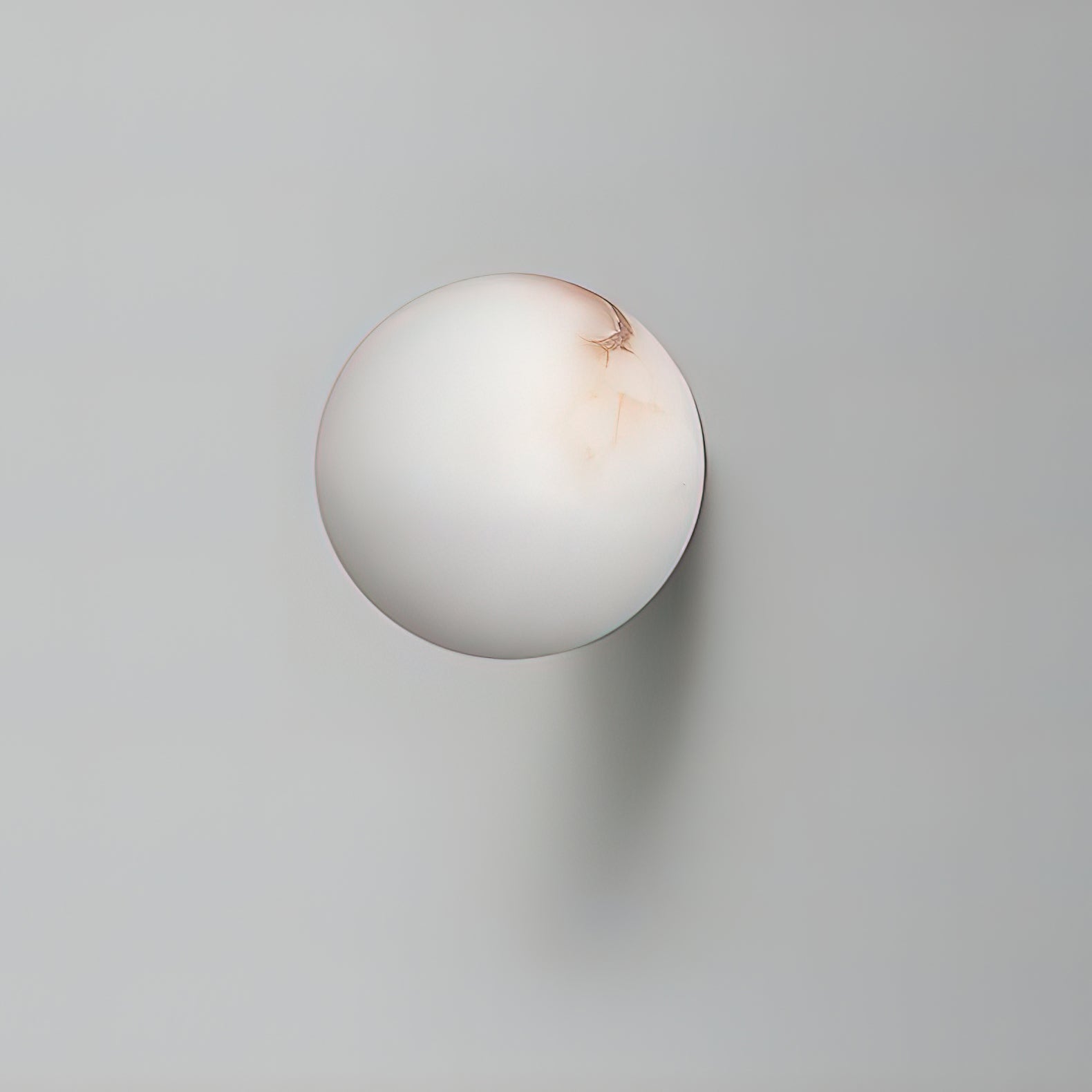 Modern Alabaster Mini Orb Wall Lamp Spherical Natural Stone Sconce for Interior Spaces