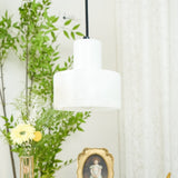 Modern Alabaster Pendant Light Minimalist Natural Stone Cylinder Hanging Lamp for Indoor Use