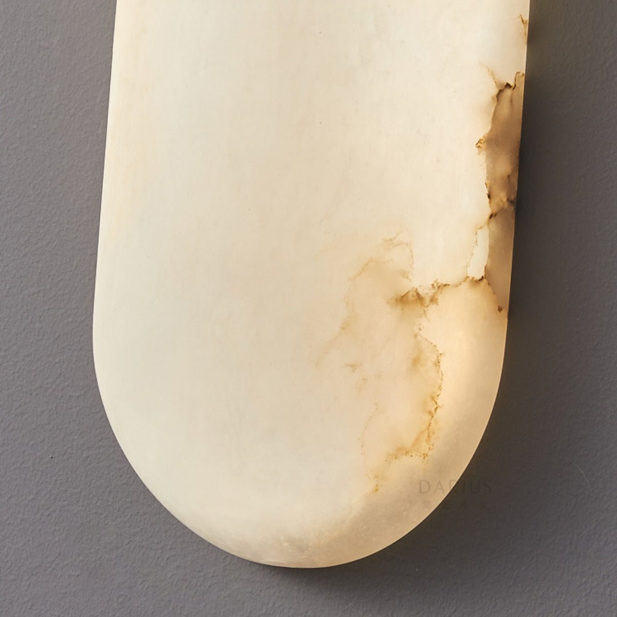 Modern Alabaster Pill Shape Wall Sconce LED Indoor Light Fixture with Natural Stone Shade