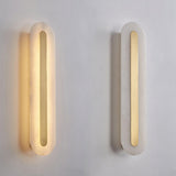 Modern Alabaster Rounded Wall Sconce Integrated LED Brass Light Fixture for Elegant Interiors