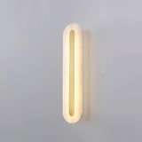 Modern Alabaster Rounded Wall Sconce Integrated LED Brass Light Fixture for Elegant Interiors