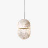 Modern Alabaster Stone LED Pendant Lamp Minimalist Art Hanging Light