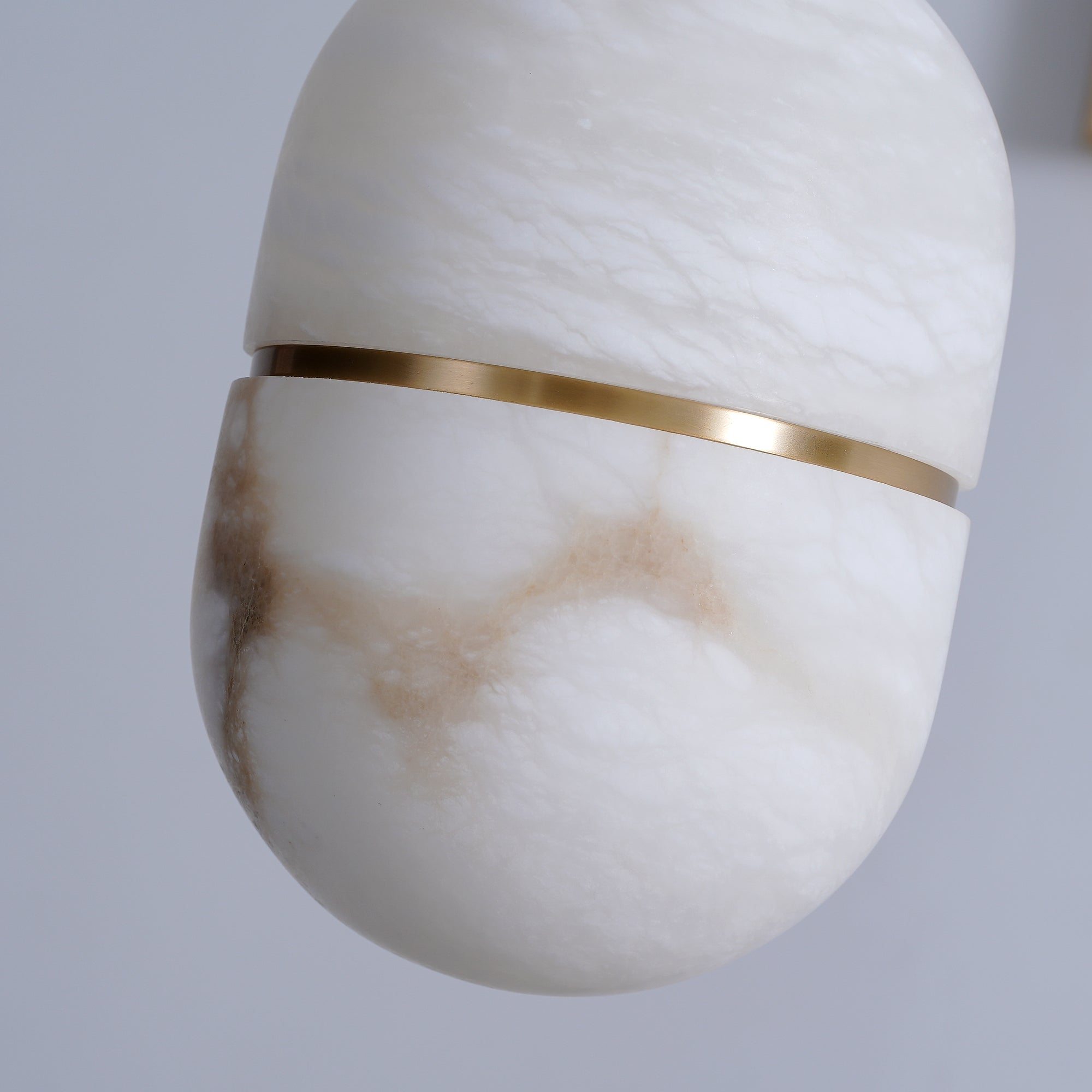 Modern Alabaster Stone LED Pendant Lamp Minimalist Art Hanging Light
