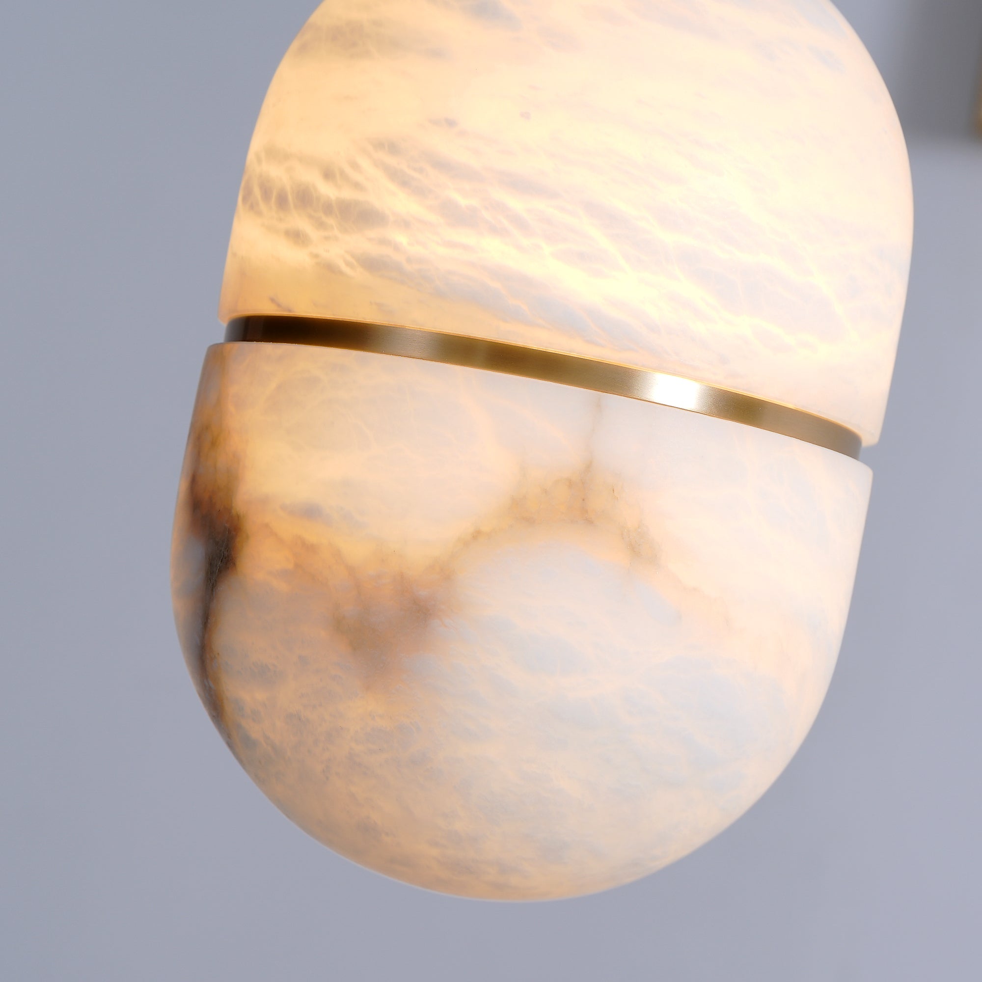 Modern Alabaster Stone LED Pendant Lamp Minimalist Art Hanging Light
