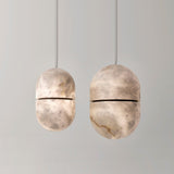 Modern Alabaster Stone LED Pendant Lamp Minimalist Art Hanging Light