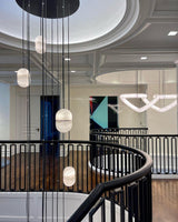 Modern Alabaster Stone LED Pendant Lamp Minimalist Art Hanging Light