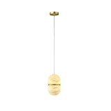 Modern Alabaster Stone LED Pendant Lamp Minimalist Art Hanging Light