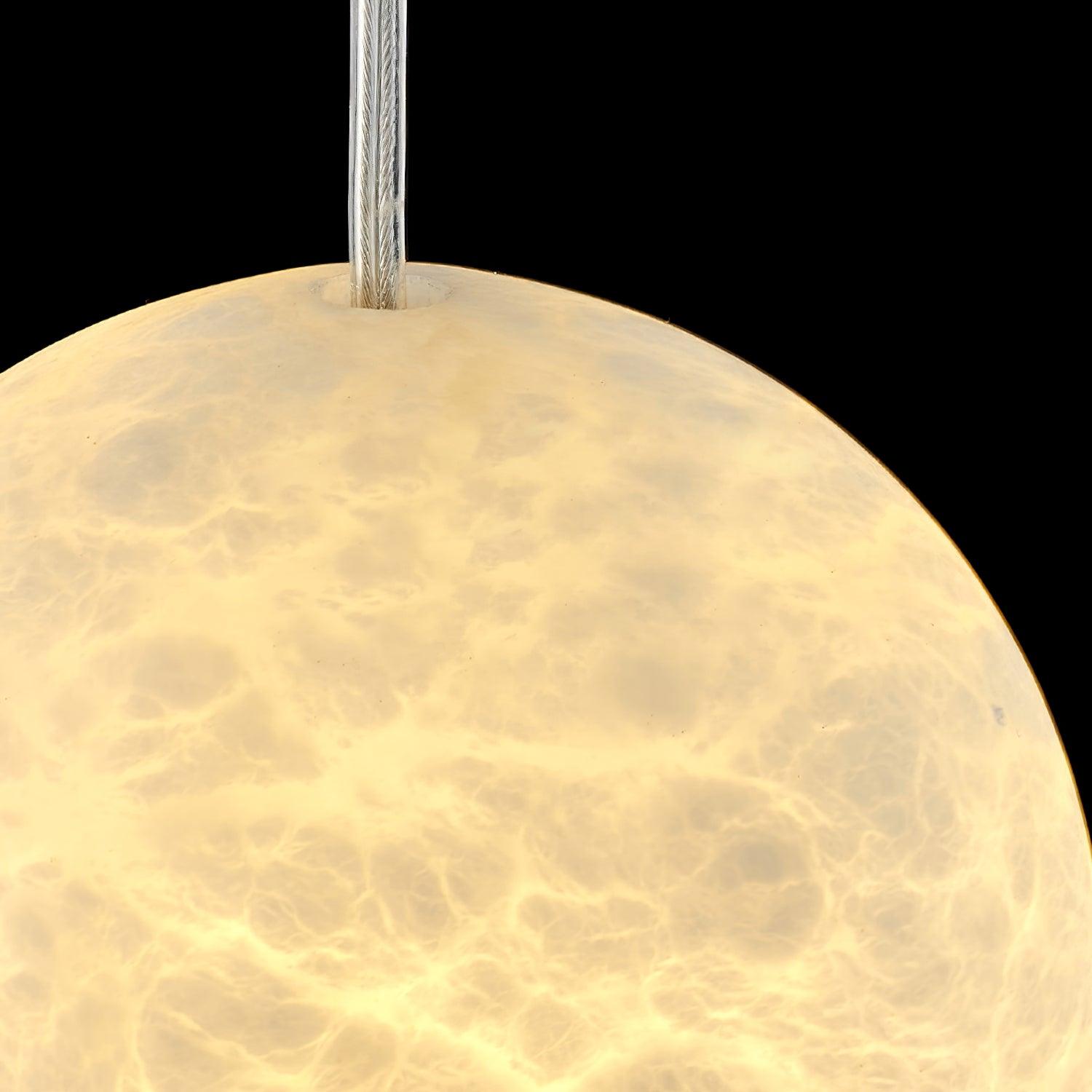 Modern Alabaster Stone LED Pendant Lamp Minimalist Art Hanging Light
