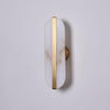 Modern Alabaster Stone LED Wall Sconce with Elegant Brass Finish Light Fixture