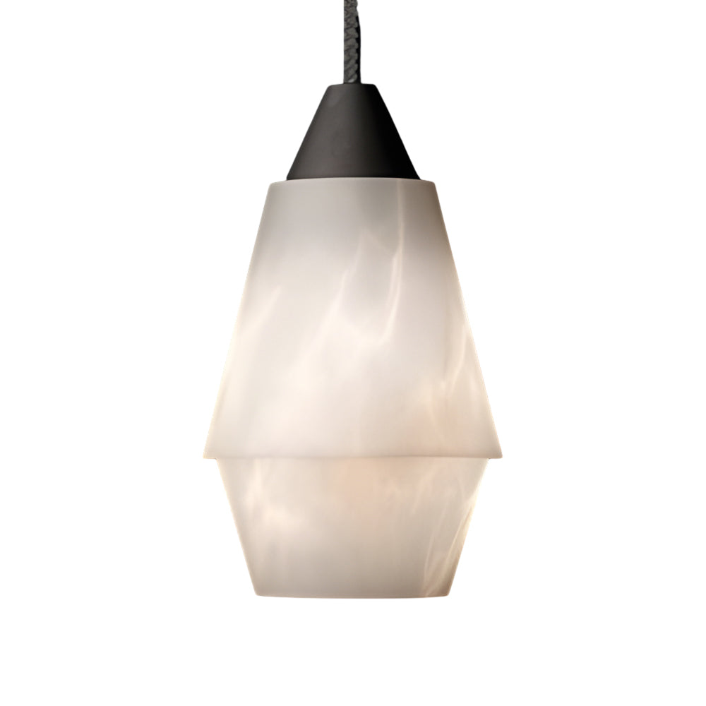 Modern Alabaster Stone Pendant Light with Spanish Marble Shade for Kitchen Island