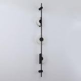 Modern Alabaster Vertical LED Wall Sconce Slim Minimalist Lighting in Gold and Black Finish