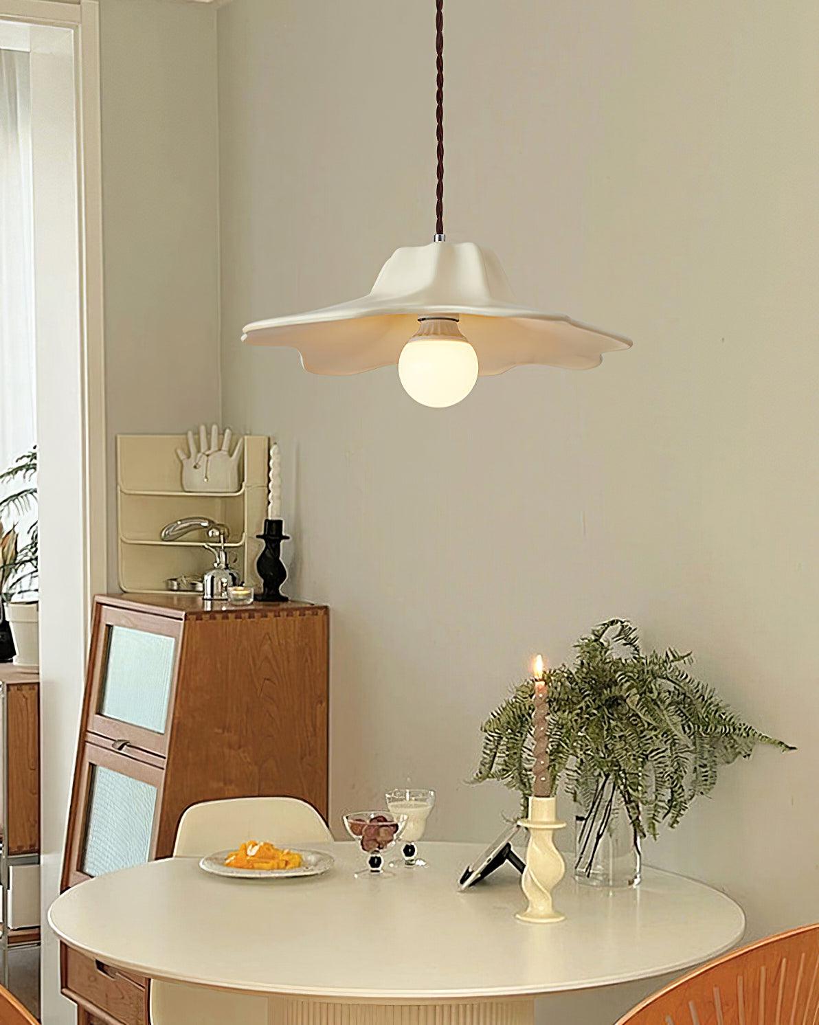Modern Alien Resin Pendant Light Organic Wabi Sabi Hanging Fixture for Dining Room