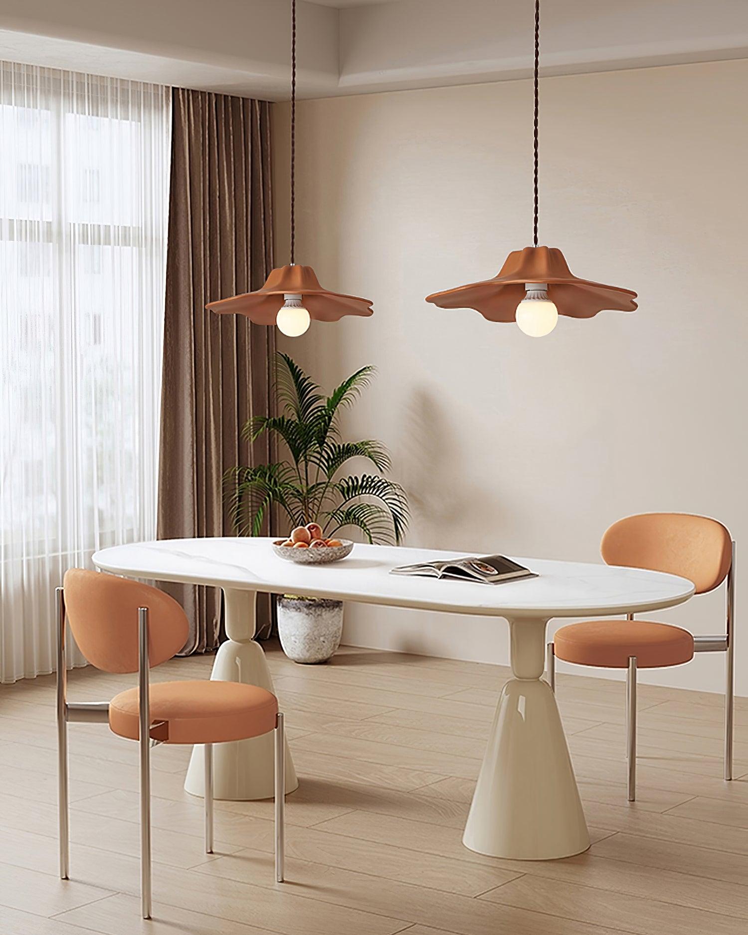 Modern Alien Resin Pendant Light Organic Wabi Sabi Hanging Fixture for Dining Room