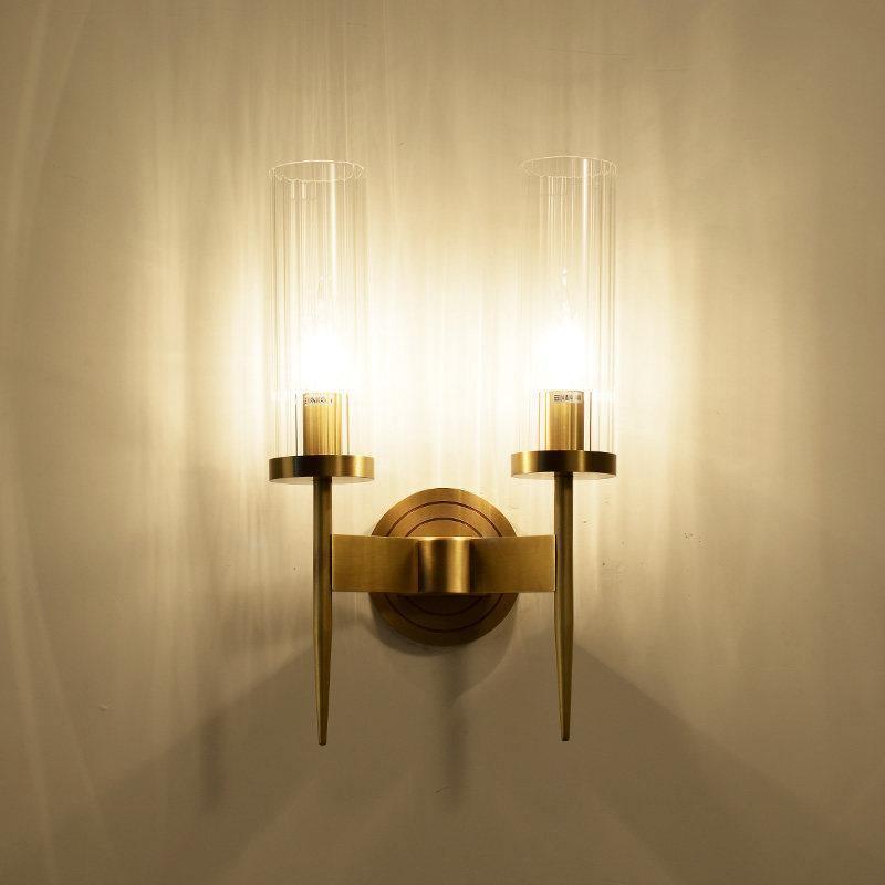 Modern Alouette Brass Wall Sconce Borosilicate Glass Bracket Wall Lamp for Interior Lighting