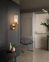 Modern Alouette Brass Wall Sconce Borosilicate Glass Bracket Wall Lamp for Interior Lighting