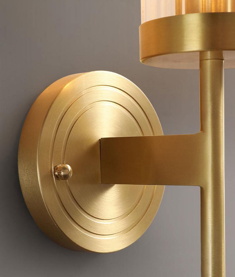 Modern Alouette Brass Wall Sconce Borosilicate Glass Bracket Wall Lamp for Interior Lighting