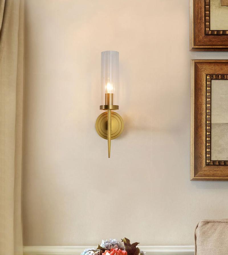 Modern Alouette Brass Wall Sconce Borosilicate Glass Bracket Wall Lamp for Interior Lighting