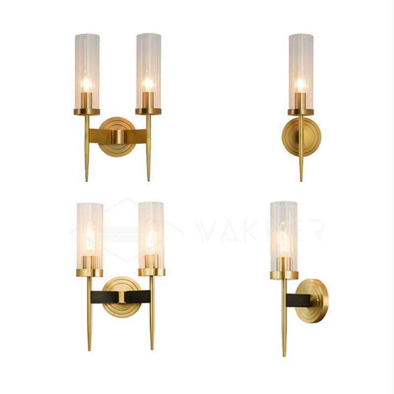 Modern Alouette Brass Wall Sconce Borosilicate Glass Bracket Wall Lamp for Interior Lighting