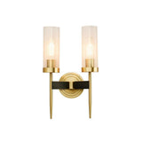 Modern Alouette Brass Wall Sconce Borosilicate Glass Bracket Wall Lamp for Interior Lighting