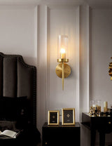 Modern Alouette Brass Wall Sconce Borosilicate Glass Bracket Wall Lamp for Interior Lighting